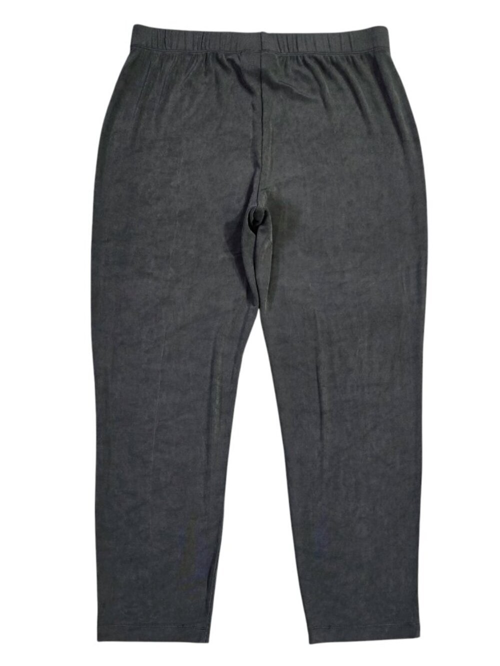 Chico's Travelers Gray Pull On Slinky Knit Straight Leg Pants Capsule Stretch